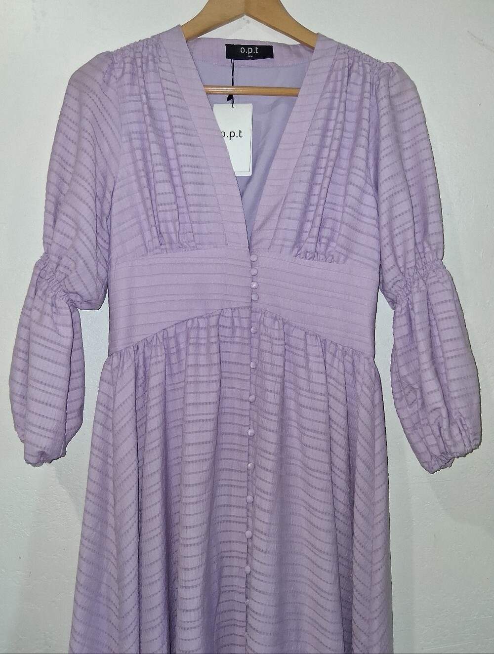 NWT O.P.T Massaya Lilac Textured Dress - Picture 10 of 10